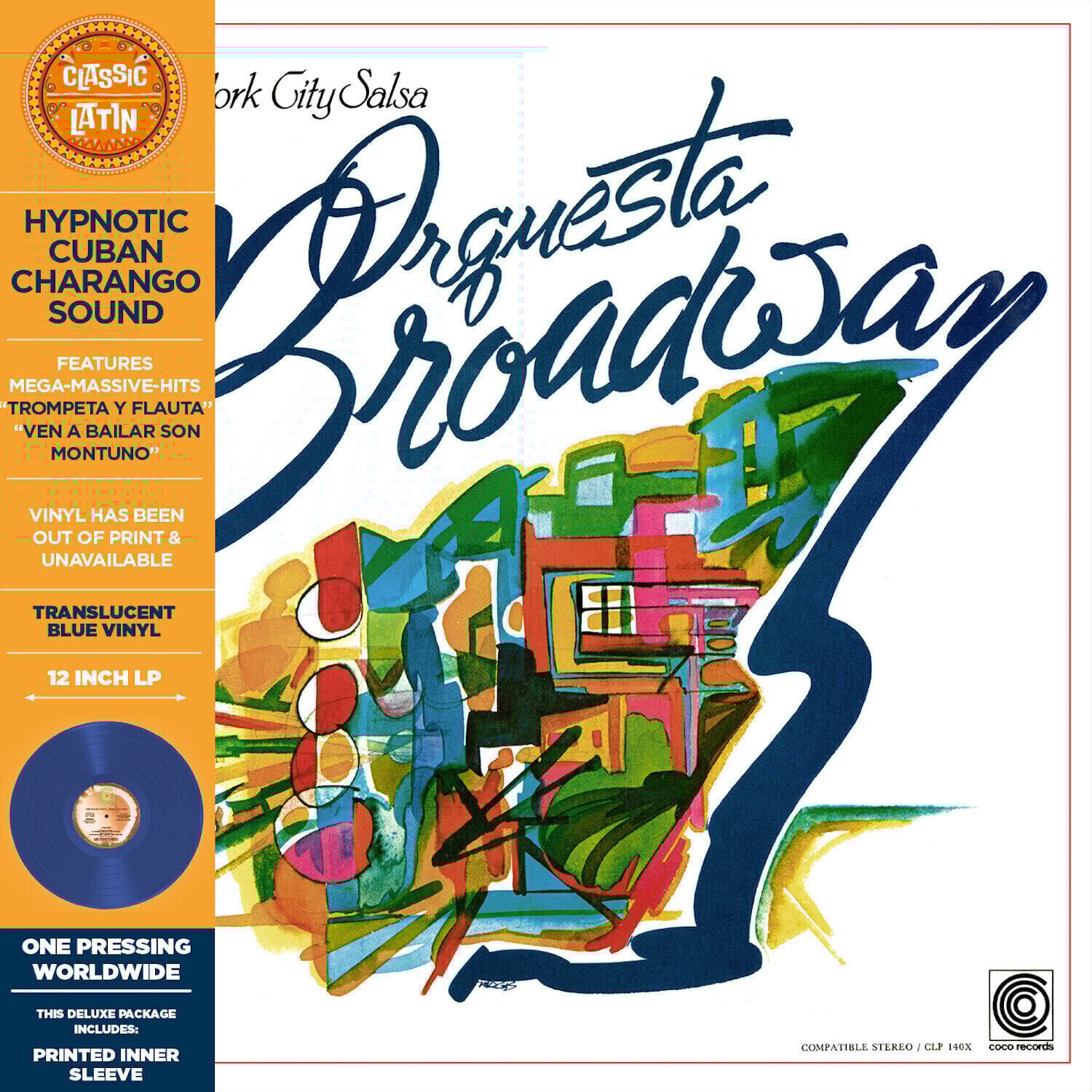 LP Orquestra Broadway - New York City Salsa (Reissue) (Remastered) (Translucent Blue Coloured) (LP)