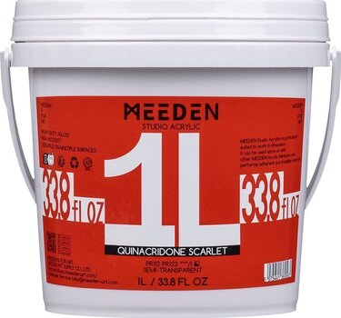 Peinture acrylique Meeden 34.1201 Peinture acrylique 01 Quinacridone Scarlet 1000 ml 1 pc - 1