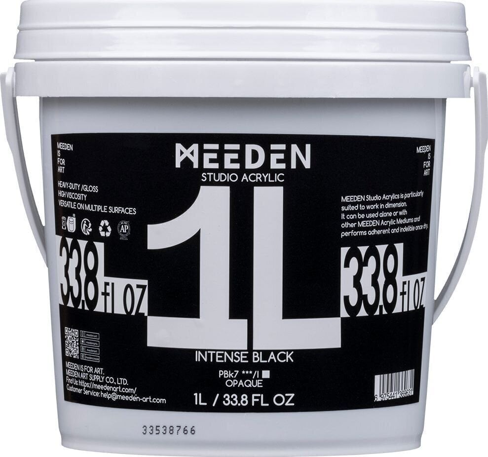 Acrylic Paint Meeden 34.1208 Acrylic Paint 08 Intense Black 1000 ml 1 pc