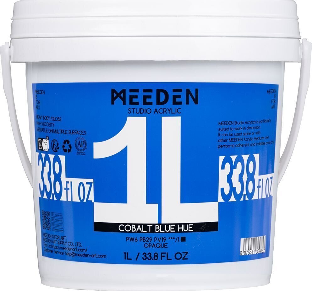Peinture acrylique Meeden 34.1220 Peinture acrylique 20 Cobalt Blue Hue 1000 ml 1 pc