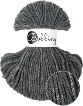 Šňůra  Bobbiny Junior Macrame Cord 3 mm 100 m Shiny Charcoal Šňůra  - 1