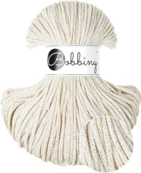 Konac Bobbiny Junior Macrame Cord 3 mm 100 m Shiny Natural Konac - 1