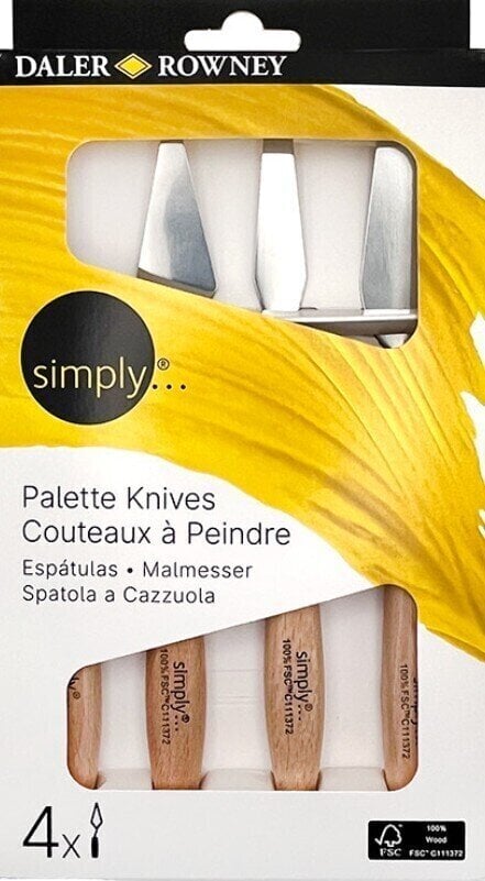 Malířská špachtle Daler Rowney Simply Malířská špachtle 4 ks