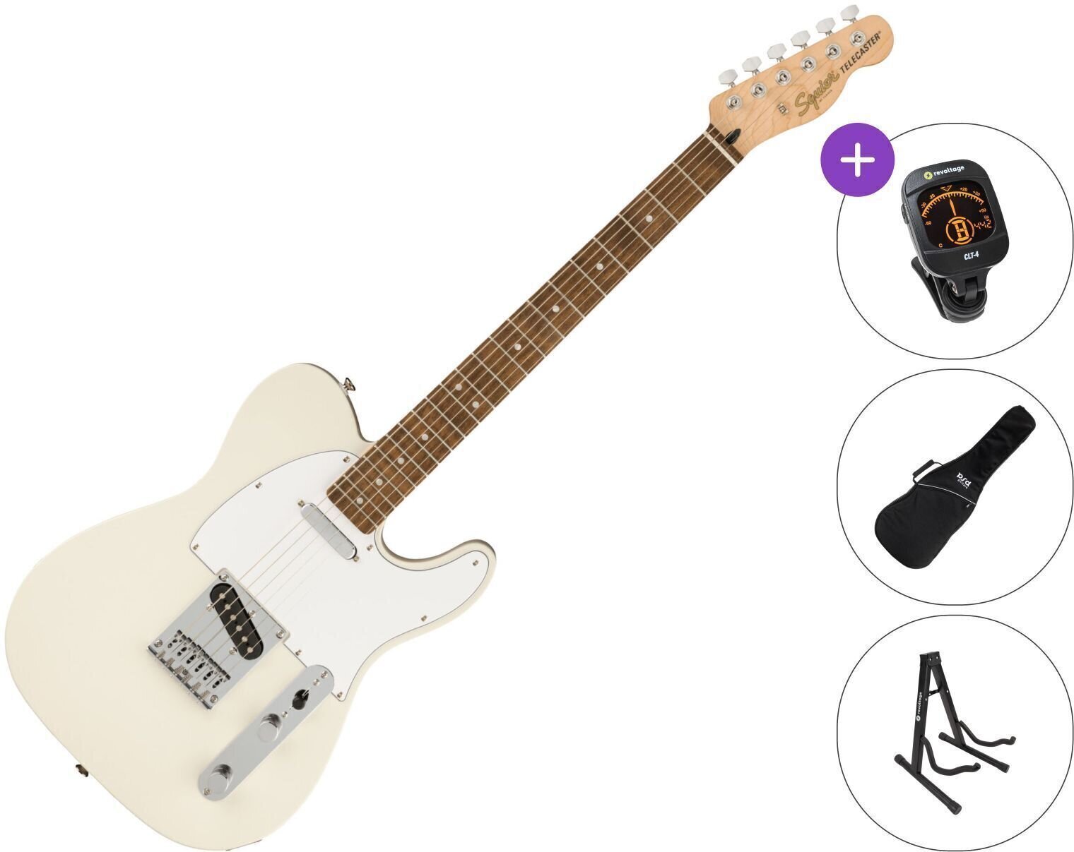 Електрическа китара Fender Squier Affinity Series Telecaster LRL WPG SET Olympic White Електрическа китара