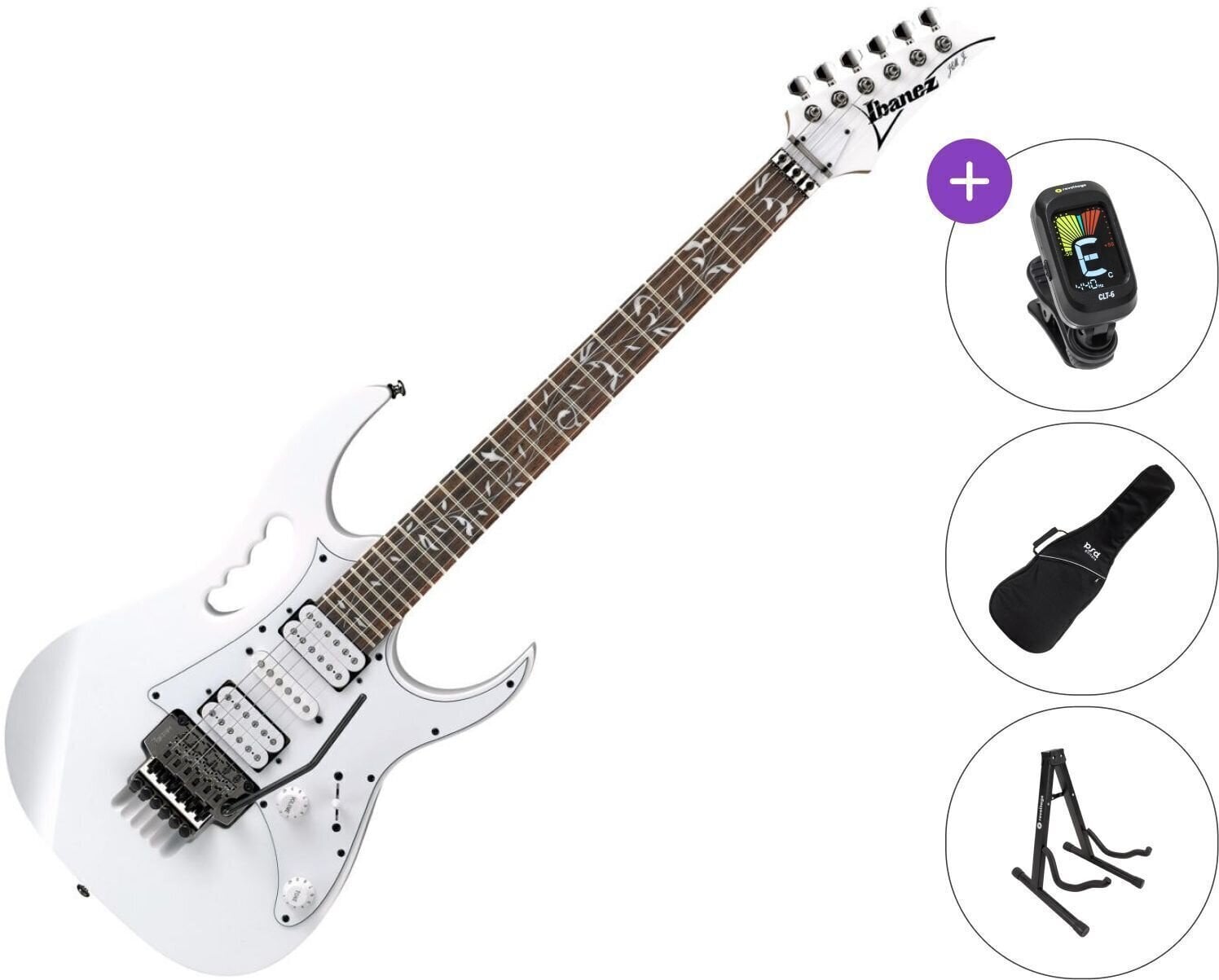 Elektrická gitara Ibanez JEMJR-WH SET White Elektrická gitara