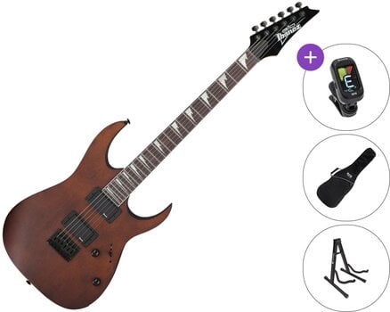 E-Gitarre Ibanez GRG121DX-WNF SET Walnut Flat E-Gitarre - 1