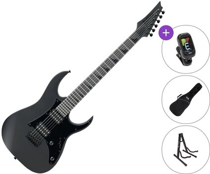 Electric guitar Ibanez GRGR131EX-BKF SET Black Flat Electric guitar - 1