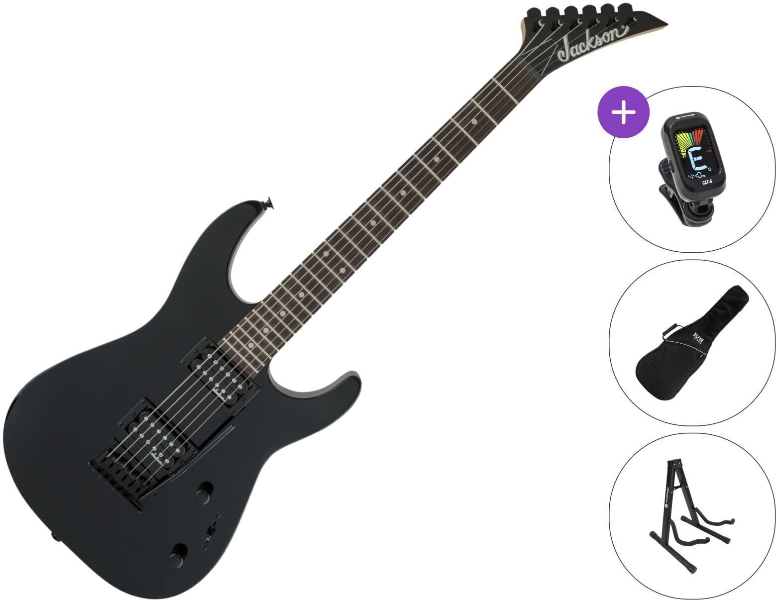 Gitara elektryczna Jackson JS11 Dinky AH SET Black Gitara elektryczna