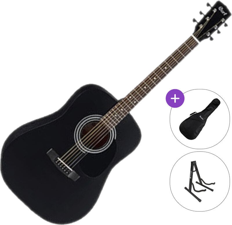 electro-acoustic guitar Cort AD810E SET Black Satin electro-acoustic guitar