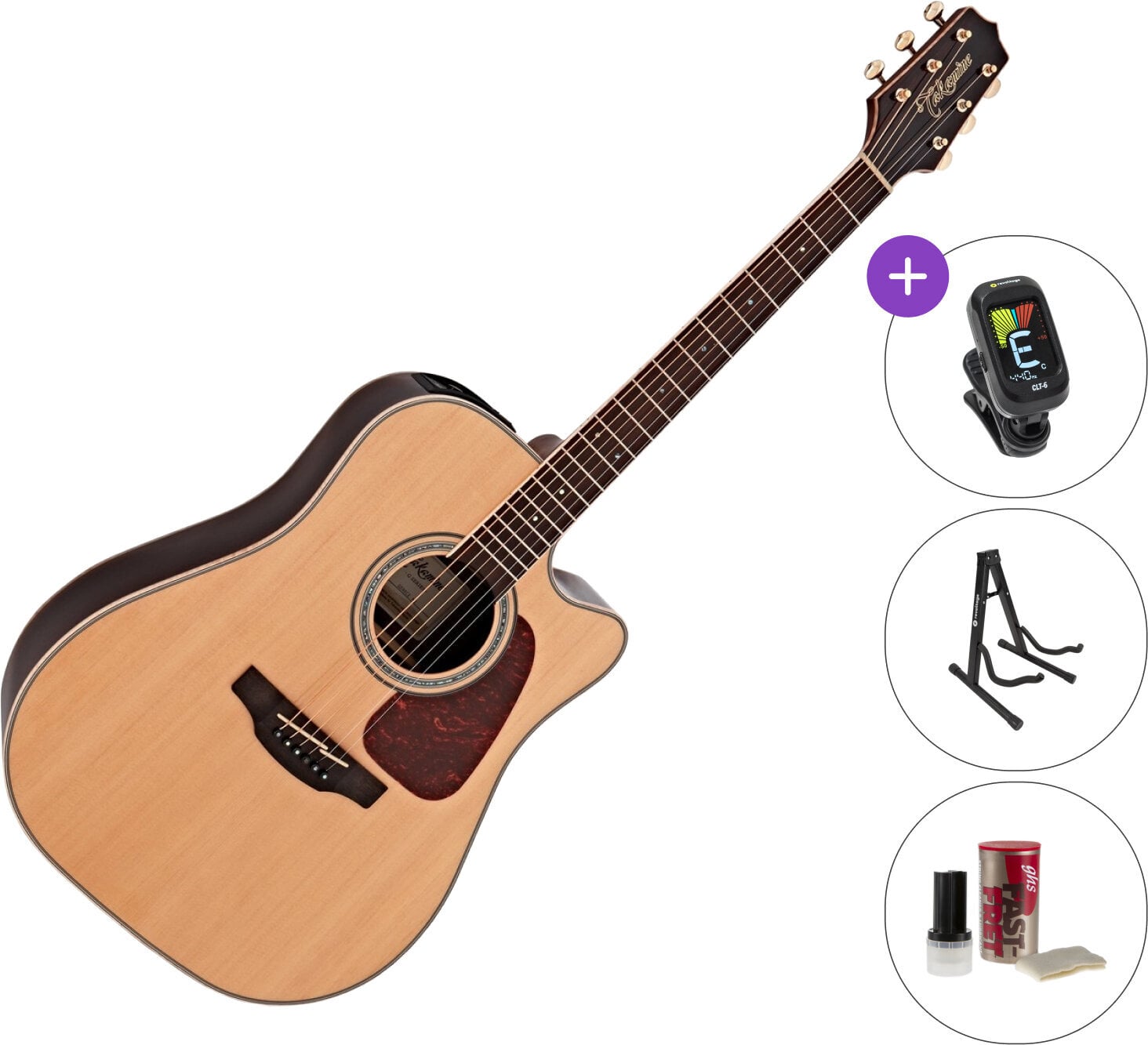 guitarra eletroacústica Takamine GD90CE-MD SET Natural guitarra eletroacústica