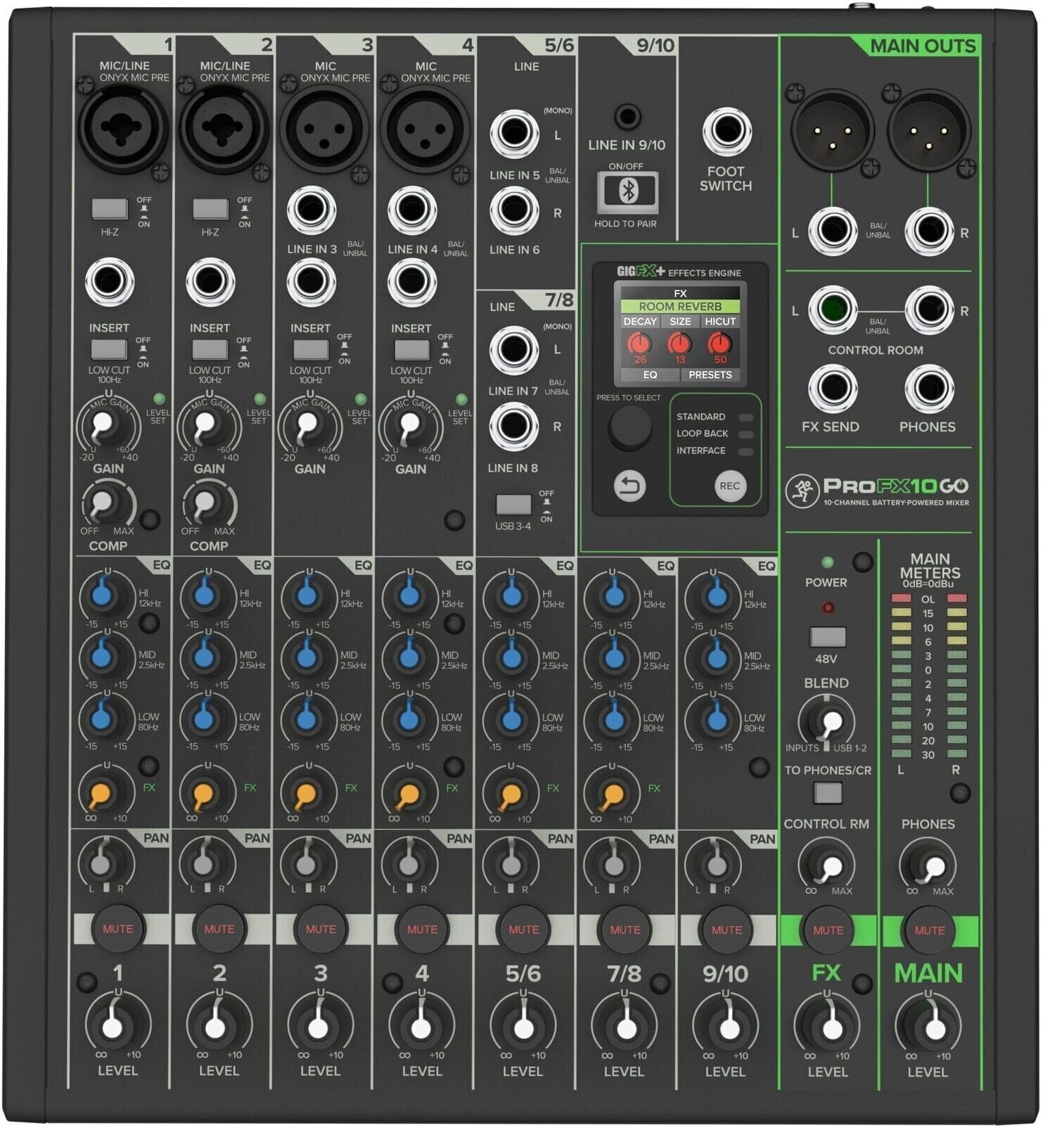 Analogový mixpult Mackie ProFX10 GO Analogový mixpult