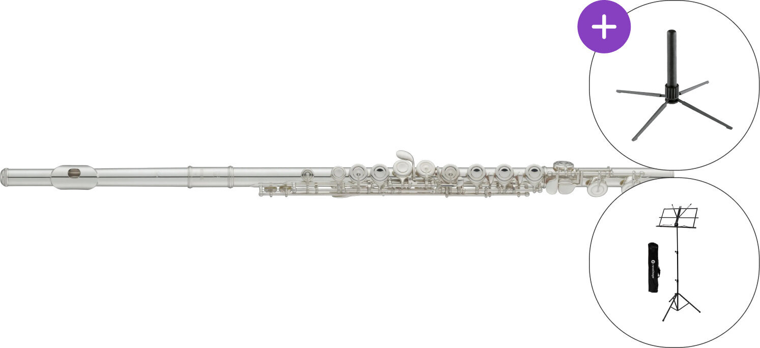 Soprano poprečna flauta Yamaha YFL 212 SL SET Soprano poprečna flauta