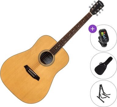 Dreadnought Guitar Pasadena PD-300 SET Natural Satin Dreadnought Guitar - 1