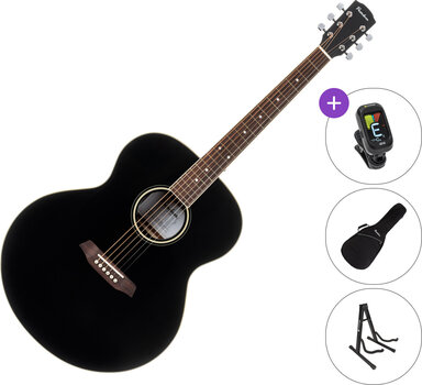 Jumbo Akustikgitarre Pasadena PJ-300 SET Black Jumbo Akustikgitarre - 1