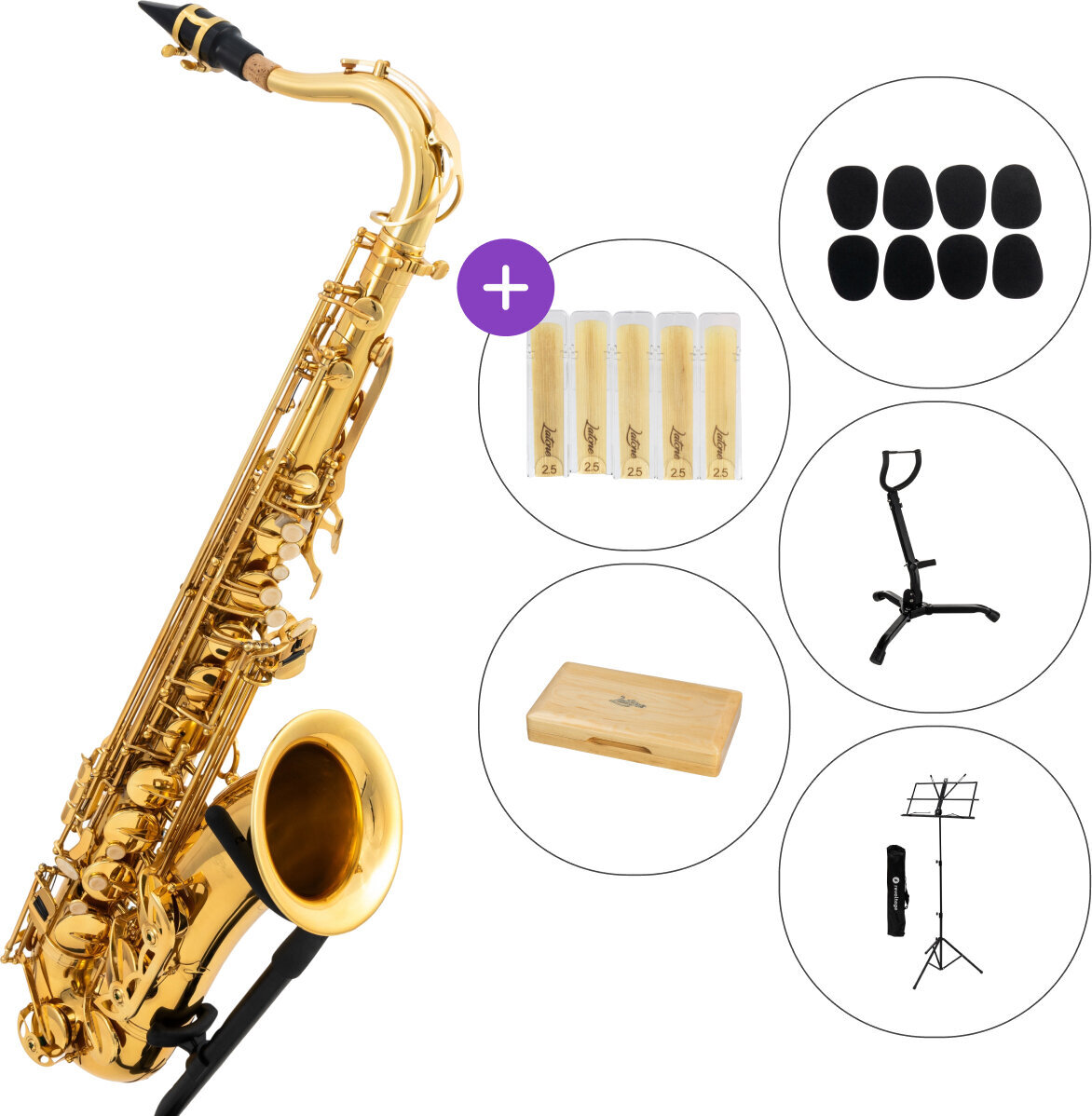 Tenorový saxofon Latone LTS 600 Classic Gold SET Tenorový saxofon