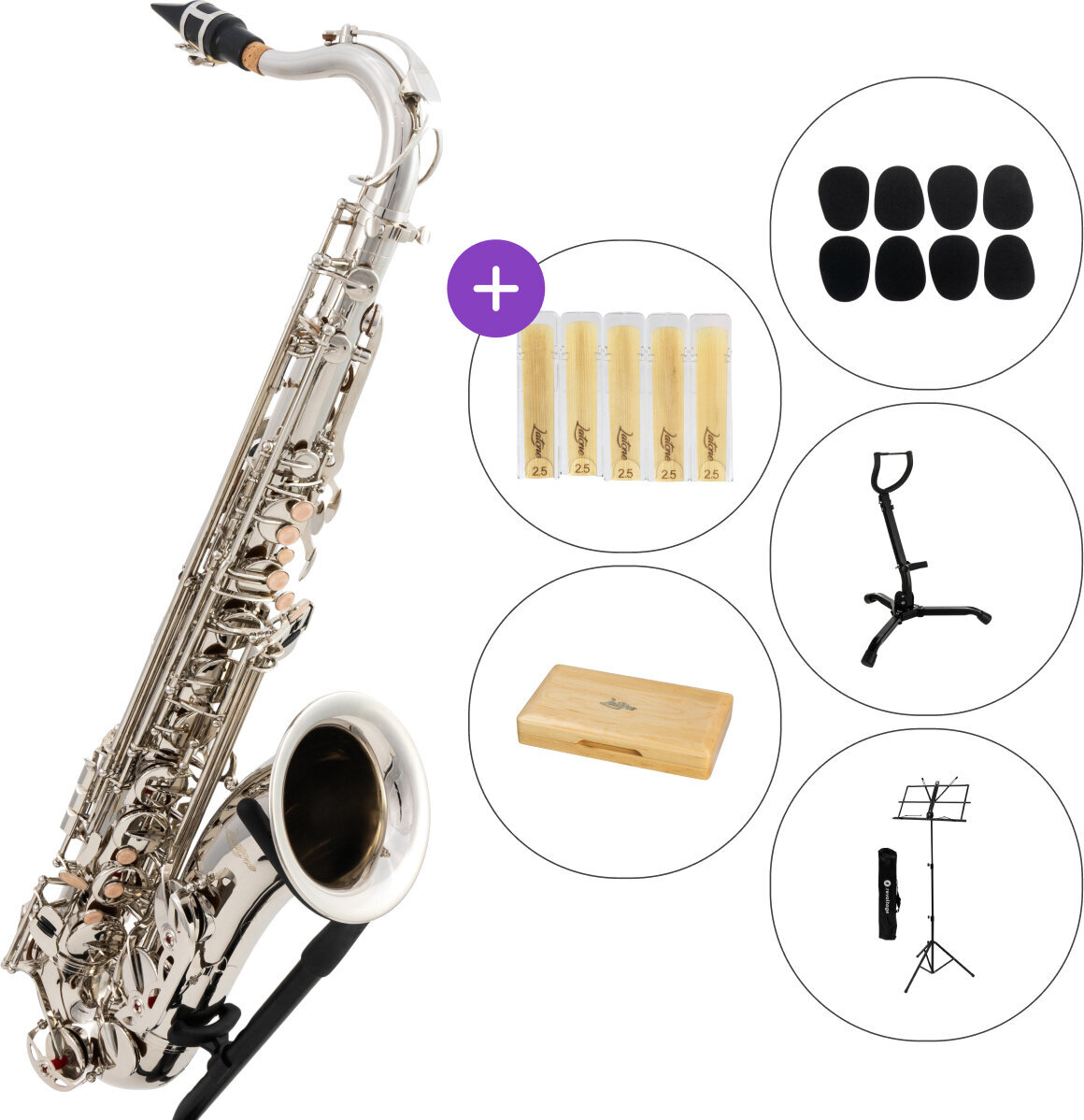 Tenorsaksofon Latone LTS 600 Silver Elegance SET