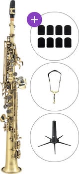 Soprano saxophone Latone LSS 610 Antique Brass SET Soprano saxophone - 1