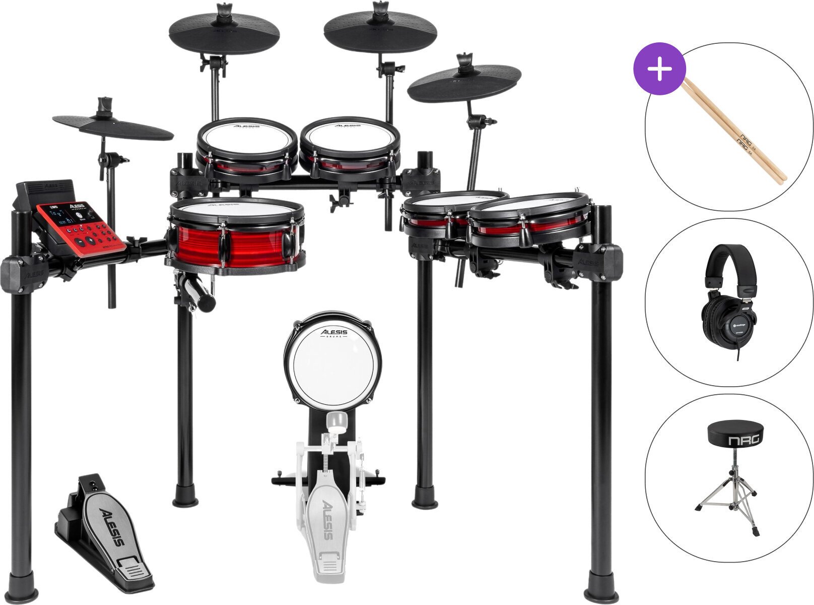 Set de tobe electronice Alesis Nitro Pro XL SET Black Set de tobe electronice