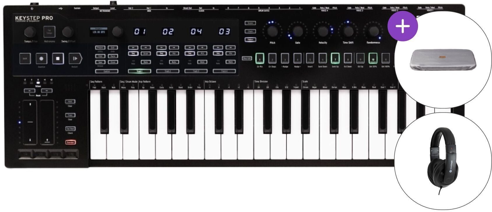 Klawiatury sterujące 32-37 klawiszy Arturia KeyStep Pro Chroma SET Klawiatury sterujące 32-37 klawiszy Chroma