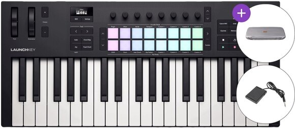 Klawiatury sterujące 32-37 klawiszy Novation Launchkey 37 MK4 SET Klawiatury sterujące 32-37 klawiszy Black - 1