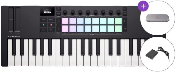 Klawiatury sterujące 32-37 klawiszy Novation Launchkey Mini 37 MK4 SET Klawiatury sterujące 32-37 klawiszy Black - 1