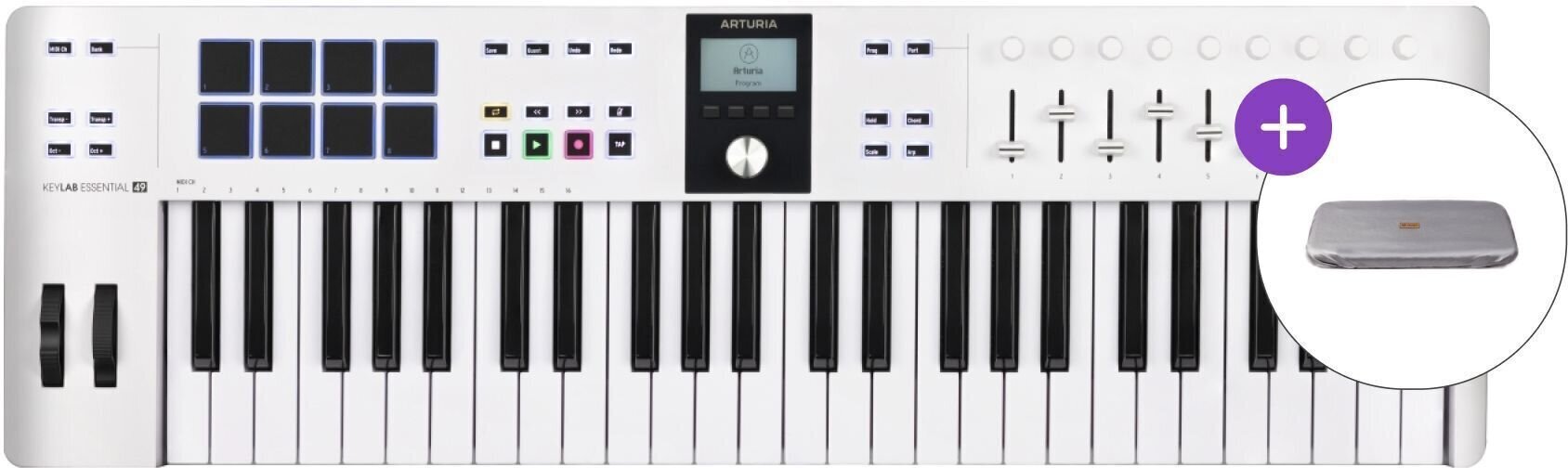 MIDI-Keyboard Arturia KeyLab Essential 49 mk3 SET MIDI-Keyboard White