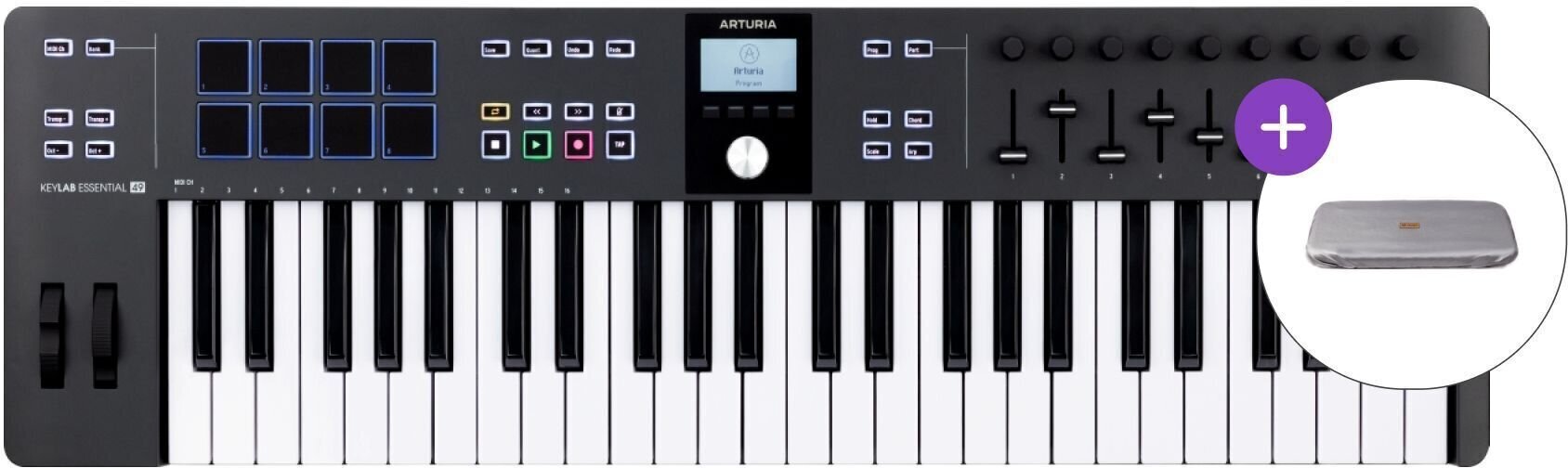MIDI-Keyboard Arturia KeyLab Essential 49 mk3 SET MIDI-Keyboard Black
