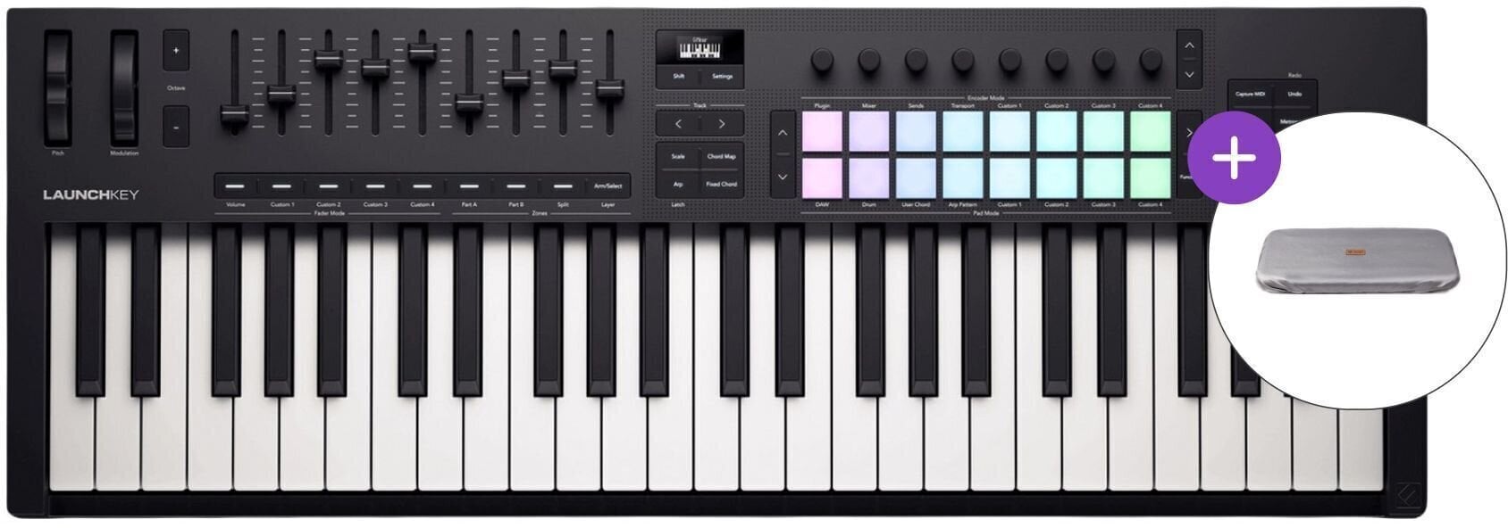 MIDI-Keyboard Novation Launchkey 49 MK4 SET MIDI-Keyboard Black