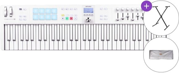 Миди клавиатура Arturia KeyLab Essential 61 mk3 SET Миди клавиатура Alpine White - 1