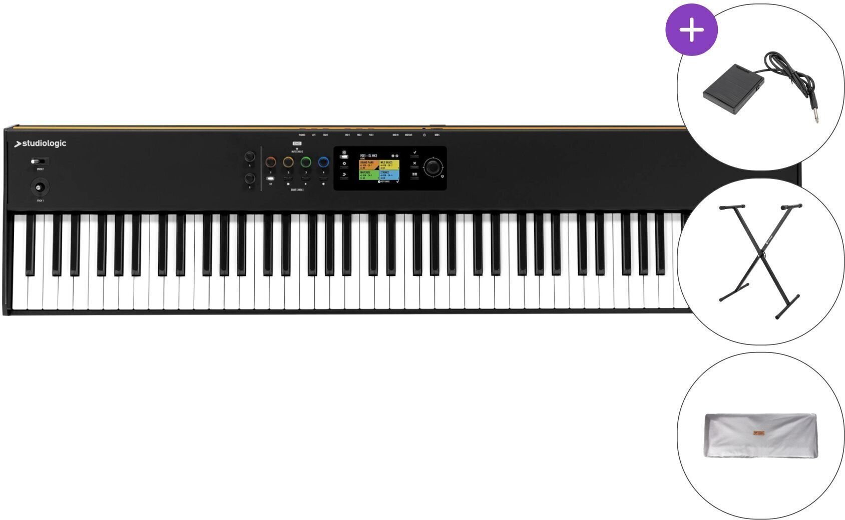 MIDI-Keyboard Studiologic SL88 mk2 SET MIDI-Keyboard Black
