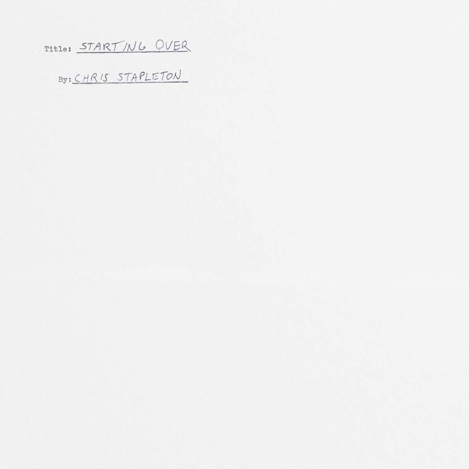 Vinyylilevy Chris Stapleton - Starting Over (180g) (2 LP)