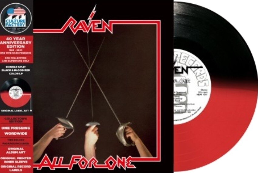 LP ploča Raven - All For One (Reissue) (Black & Blood Red Coloured) (LP)