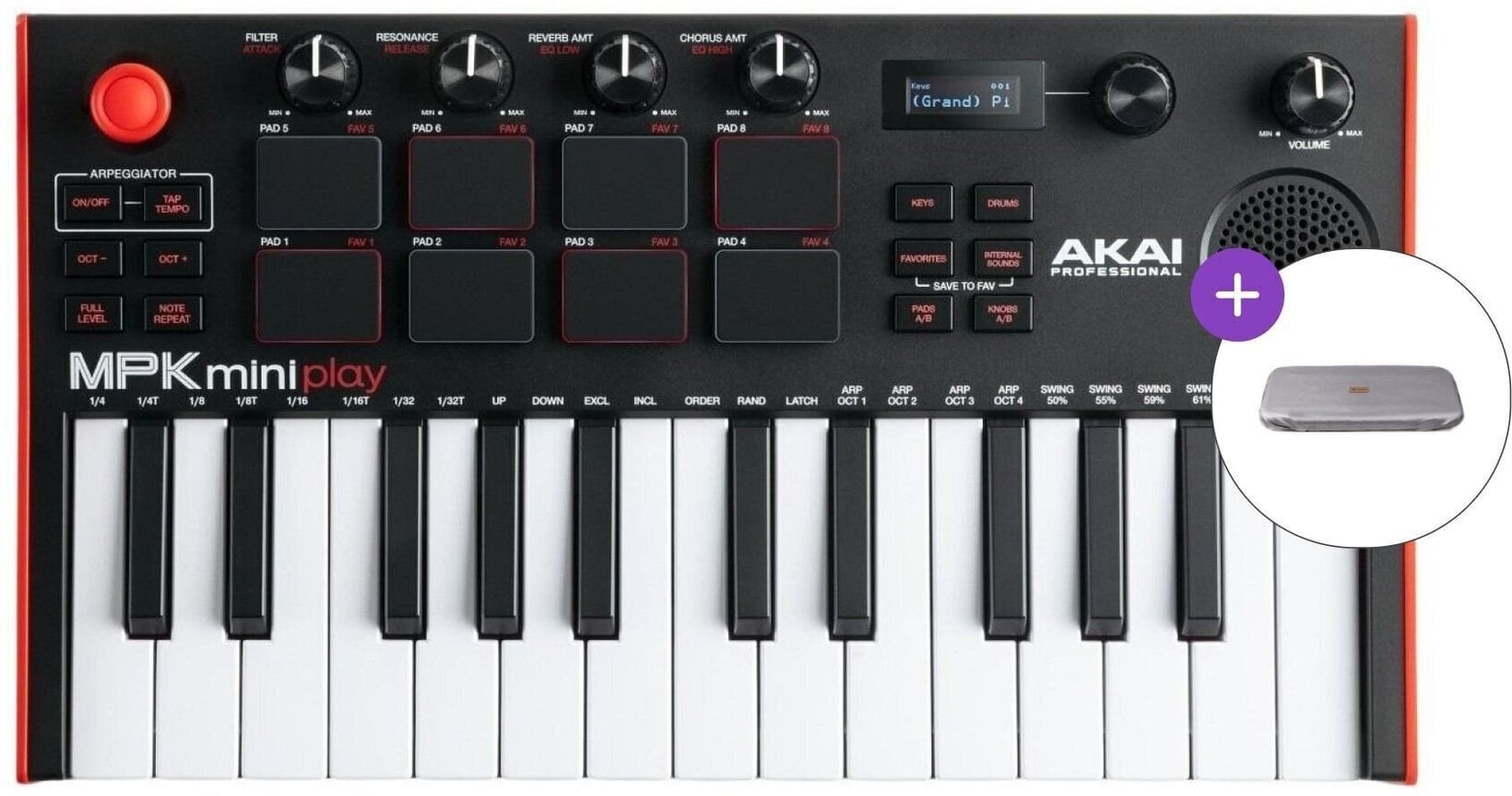 Akai MPK Mini PLAY MK3 SET Claviatură MIDI - Muziker