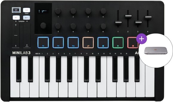 MIDI-Keyboard Arturia MiniLab 3 SET Black MIDI-Keyboard - 1