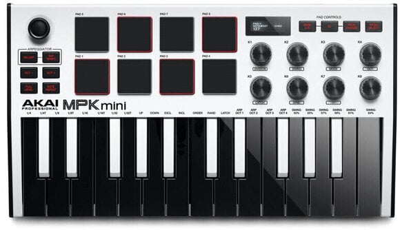 Claviatură MIDI Akai MPK mini MK3 White Claviatură MIDI - 1