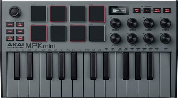 Klawiatury sterujące do 25 klawiszy Akai MPK mini MK3 Grey Klawiatury sterujące do 25 klawiszy - 1