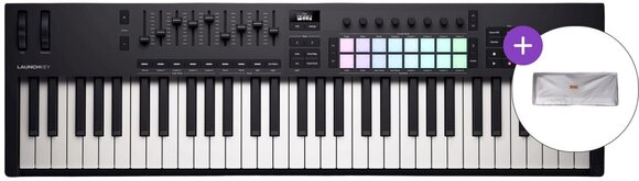 Миди клавиатура Novation Launchkey 61 MK4 SET 2 Миди клавиатура Black - 1