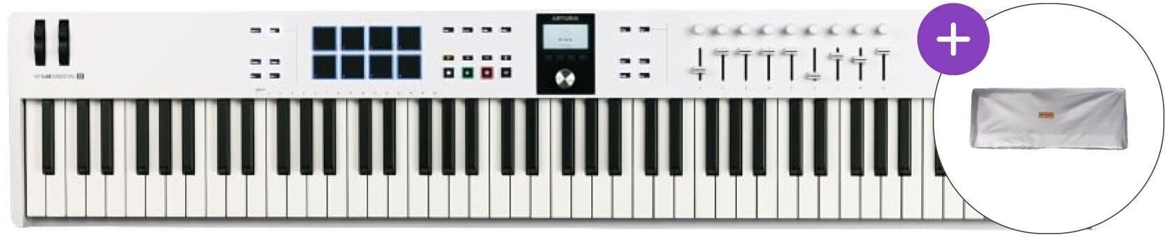 MIDI-Keyboard Arturia KeyLab Essential 88 mk3 SET 2 MIDI-Keyboard White