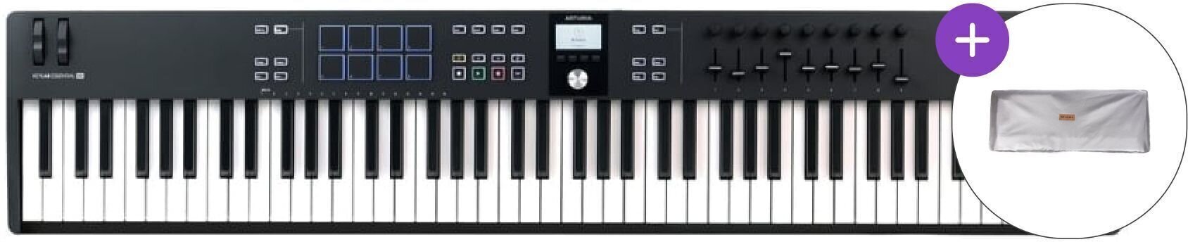 MIDI-Keyboard Arturia KeyLab Essential 88 mk3 SET 2 MIDI-Keyboard Black