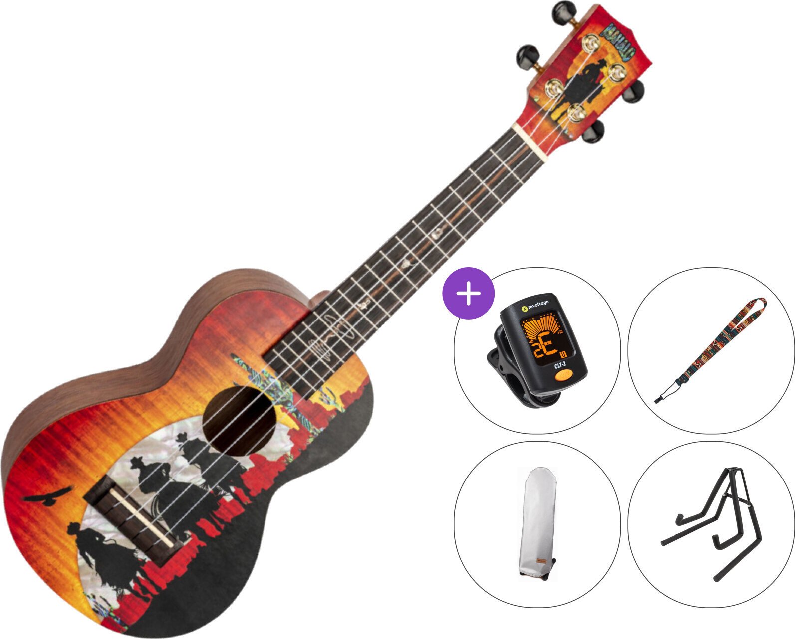 Koncertni ukulele Mahalo MA2WW Artist Elite Series SET Wild West Koncertni ukulele