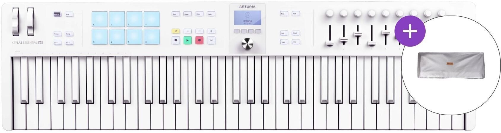 Миди клавиатура Arturia KeyLab Essential 61 mk3 SET 2 Миди клавиатура Alpine White