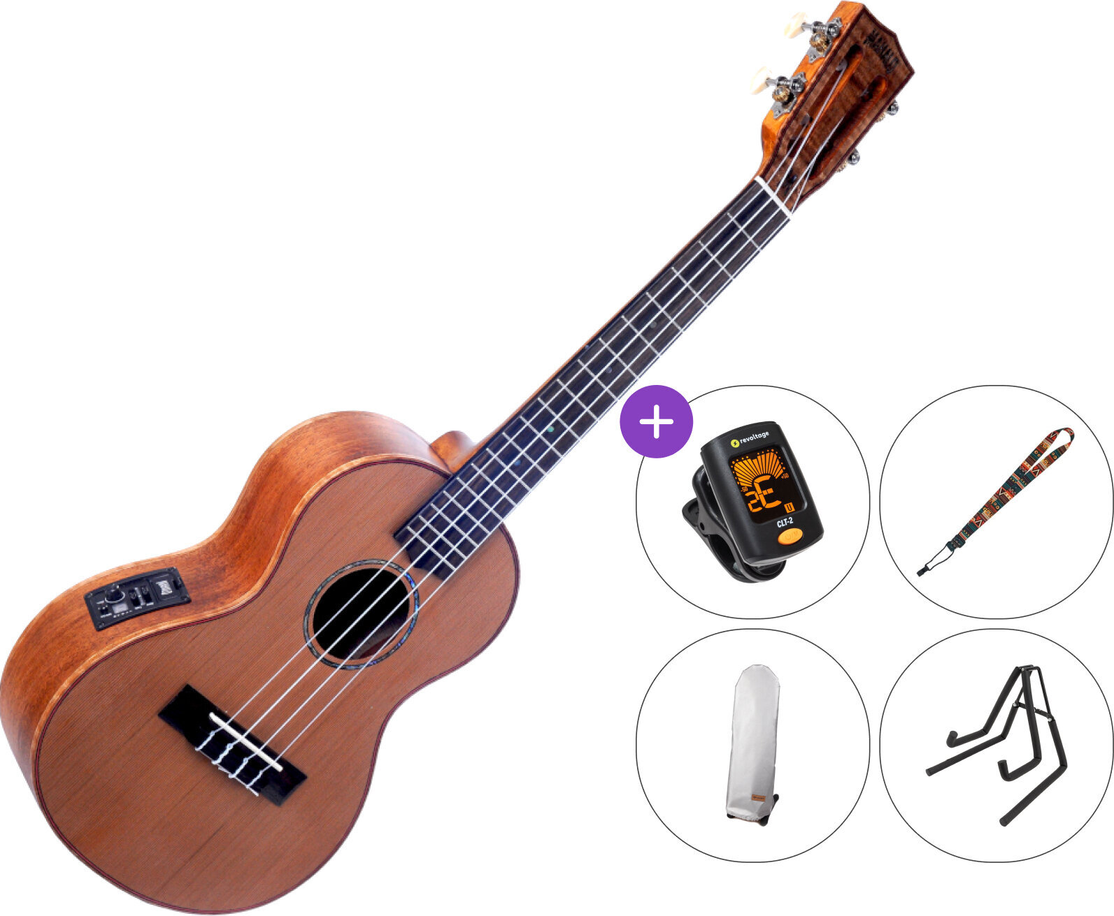 Tenor ukulele Mahalo MM3E SET Natural Tenor ukulele