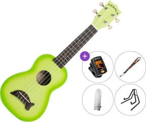 Soprano Ukulele Kala Makala Dolphin SET Green Apple Burst Soprano Ukulele