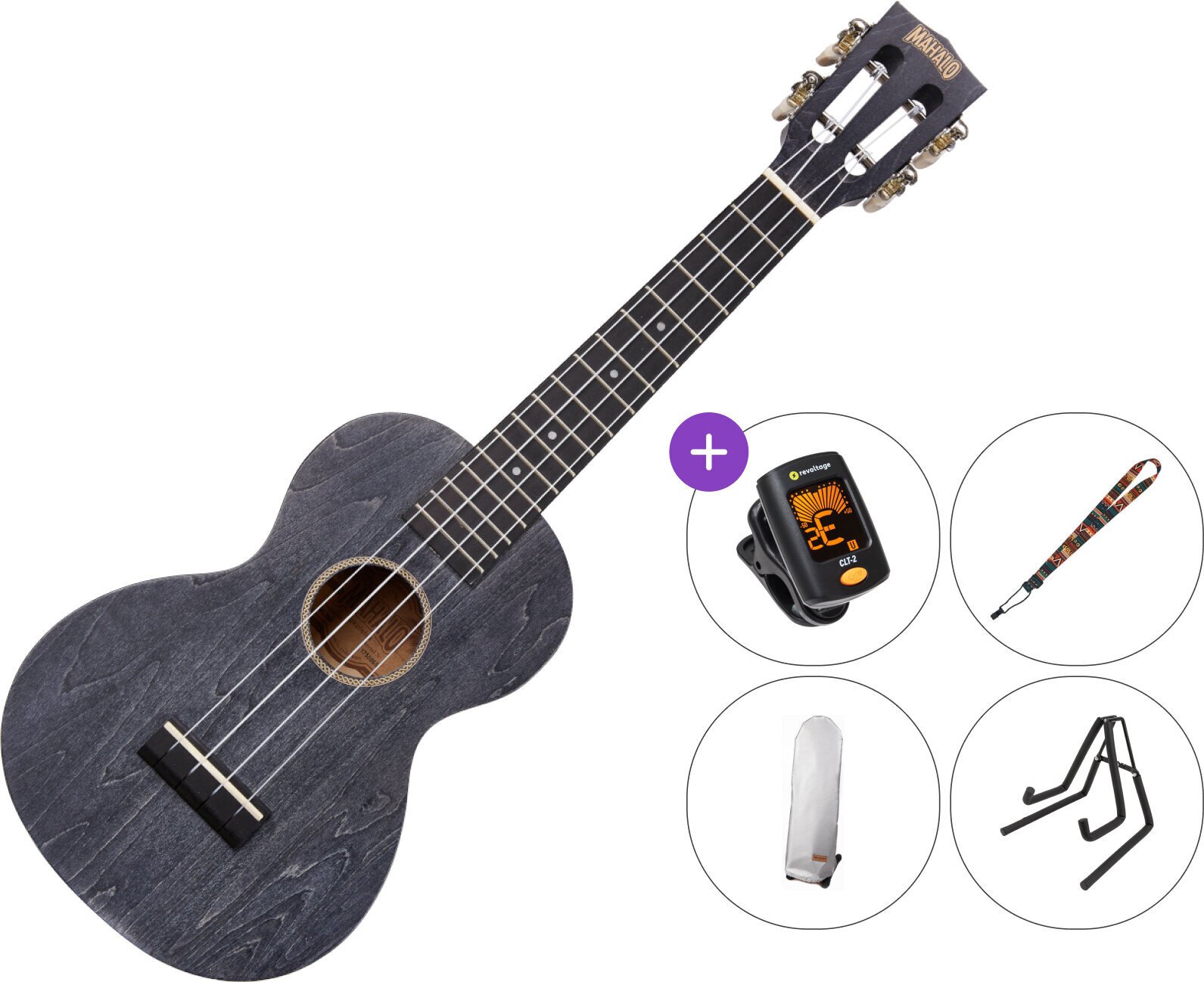 Koncertni ukulele Mahalo ML2SH SET Smoke Haze Koncertni ukulele