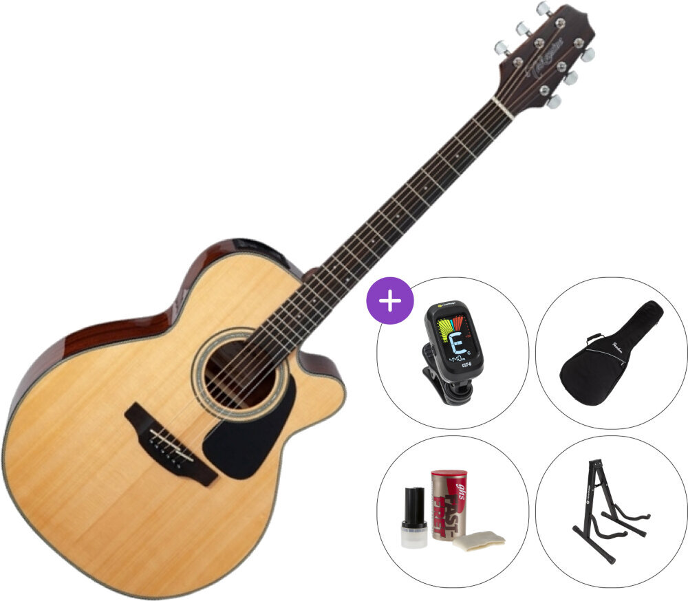 Jumbo z elektroniką Takamine GN30CE SET 2 Natural Jumbo z elektroniką