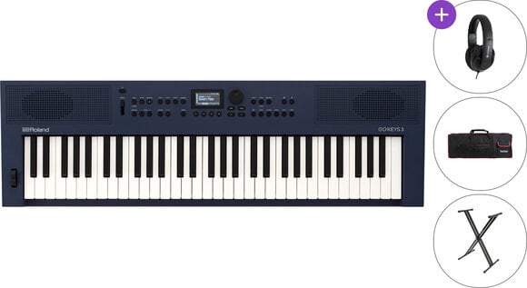 Teclado com resposta tátil Roland GO:KEYS 3 SET Teclado com resposta tátil Midnight Blue - 1