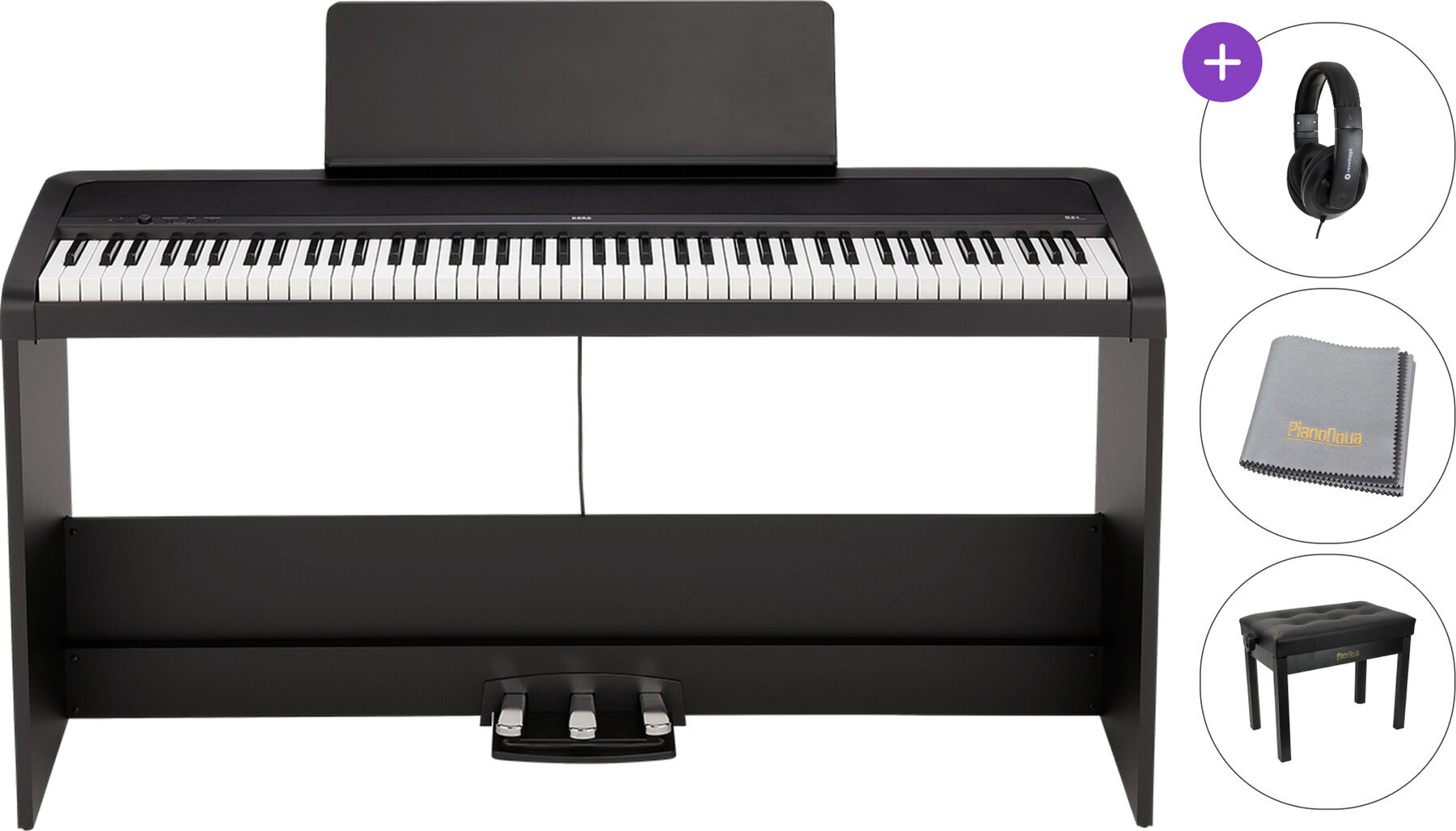 Digitralni koncertni pianino Korg B2+SP SET Digitralni koncertni pianino Black