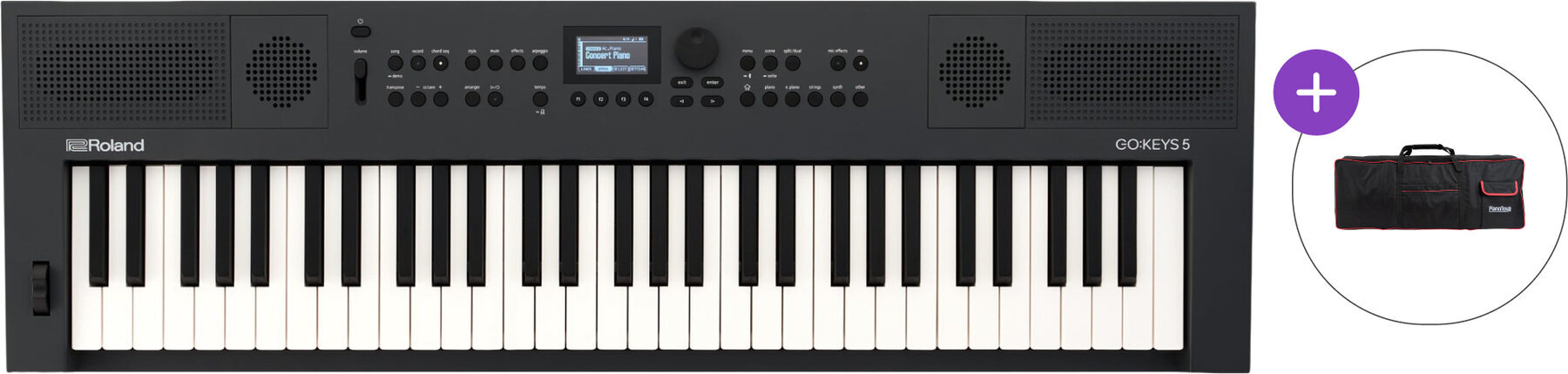 Keyboard mit Touch Response Roland GO:KEYS 5 SET 2 Keyboard mit Touch Response Graphite