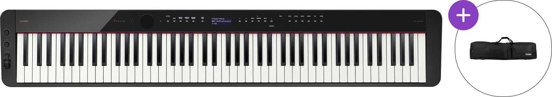 Digital Stage Piano Casio PX-S3100 BK Privia SET 2 Digital Stage Piano Black