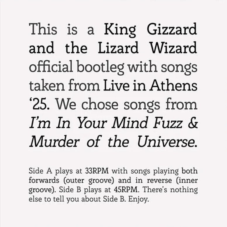 LP ploča King Gizzard & The Lizard Wizard - Songs From I'm In Your Mind Fuzz & Murder Of The Universe Live In Athens '25 (LP)